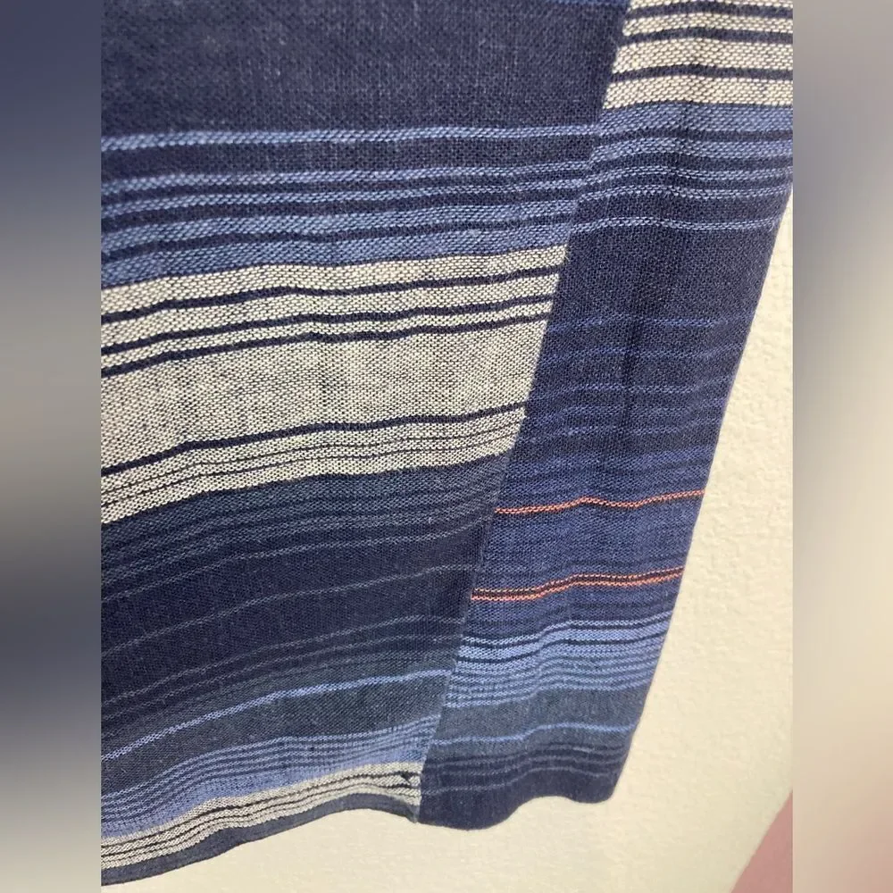 Old Navy NWOT stunning linen cotton Striped Dress Southwestern Vibe